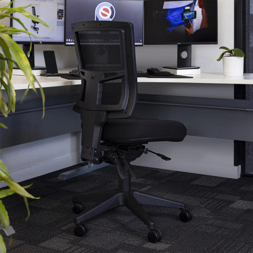 Buro Metro II 24/7 Mesh Back With Seat Slide Nylon Base Without Arms Elastic Black