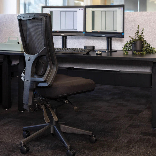 Buro Metro II 24/7 Mesh High Back With Seat Slide Nylon Base Without Arms Elastic Black