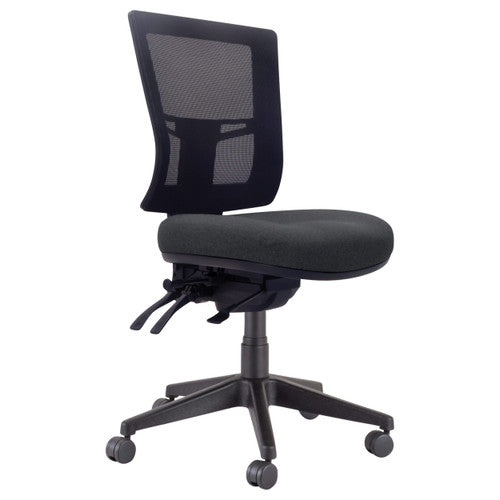 Buro Metro II 24/7 Mesh Mid Back With Seat Slide Nylon Base Without Arms Safetex Charcoal