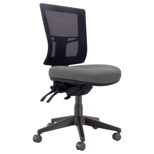 Buro Metro II 24/7 Mesh Mid Back With Seat Slide Nylon Base Without Arms Safetex Smoke