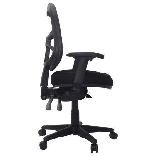 Buro Metro With Seat Slide Black Nylon Base With Arms Zen Black