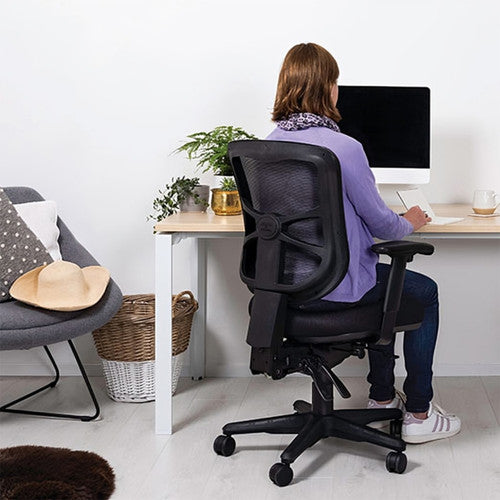 Buro Metro With Seat Slide Black Nylon Base With Arms Zen Black