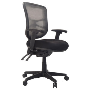 Buro Metro With Seat Slide Black Nylon Base With Arms Zen Black