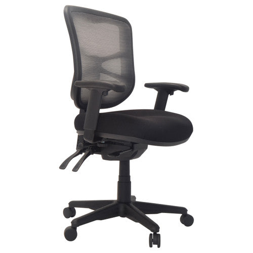 Buro Metro With Seat Slide Black Nylon Base With Arms Zen Black