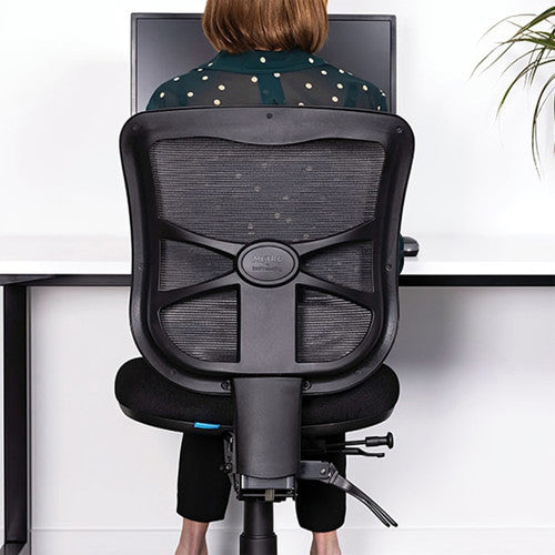 Buro Metro With Seat Slide Polished Aluminium Base With Arms Zen Black