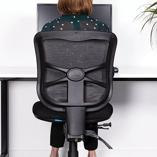 Buro Metro With Seat Slide Polished Aluminium Base Without Arms Zen Black