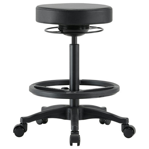 Buro Polo Drafting Stool Without Arms Vinyl Black