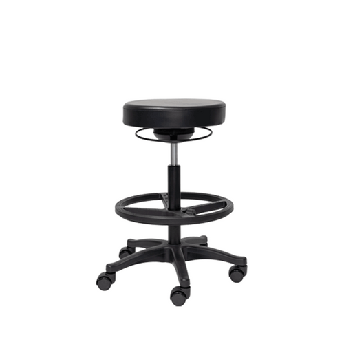 Buro Polo Drafting Stool Without Arms Vinyl Black