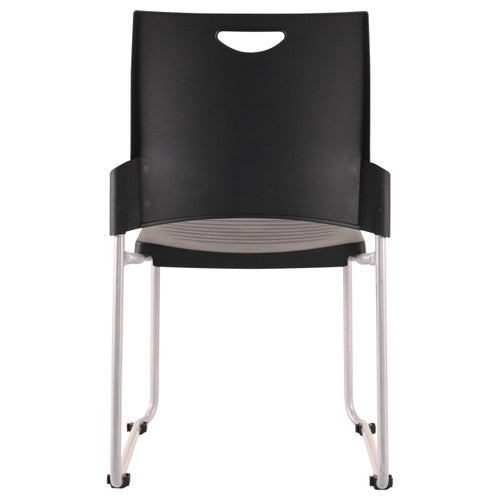 Buro Pronto Skid Base Chair Without Arms Black