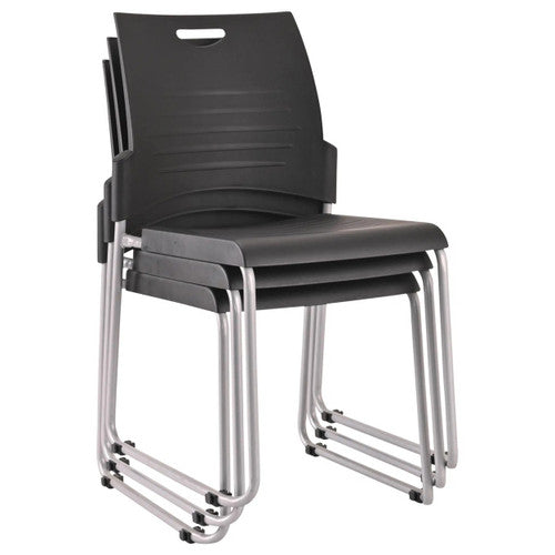 Buro Pronto Skid Base Chair Without Arms Black