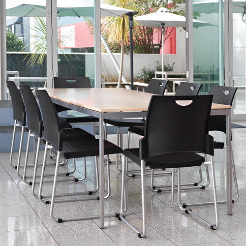 Buro Pronto Skid Base Chair Without Arms Black