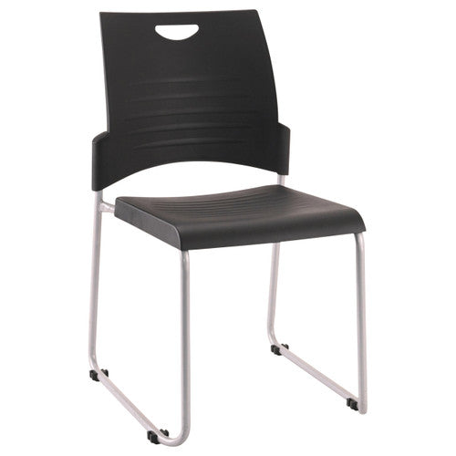 Buro Pronto Skid Base Chair Without Arms Black