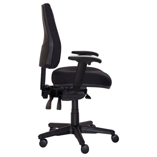Buro Roma 3 Lever High Back With Seat Slide With Arms Charcoal