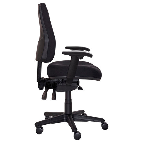 Buro Roma 3 Lever High Back With Seat Slide With Arms Green