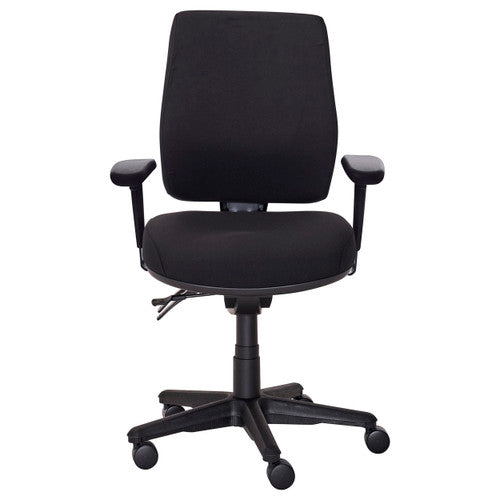 Buro Roma 3 Lever High Back With Seat Slide With Arms Red