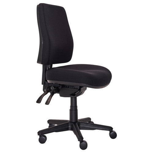 Buro Roma 3 Lever High Back With Seat Slide Without Arms Black