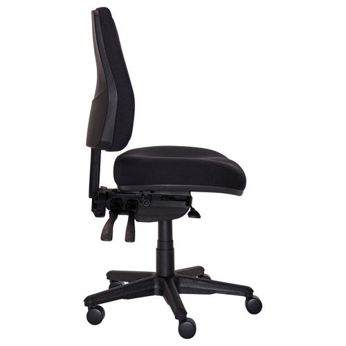 Buro Roma 3 Lever High Back With Seat Slide Without Arms Red