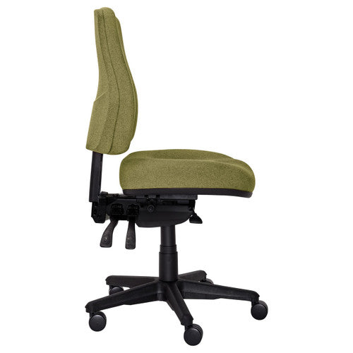 Buro Roma 3 Lever High Back With Seat Slide Without Arms Safetex Olive