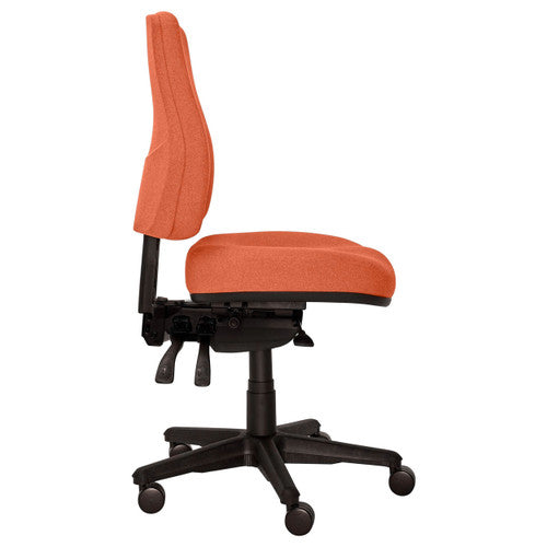 Buro Roma 3 Lever High Back With Seat Slide Without Arms Safetex Rust