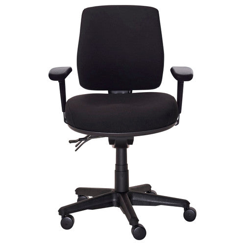 Buro Roma 3 Lever Mid Back With Seat Slide With Arms Green