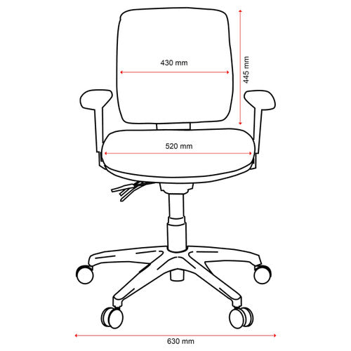 Buro Roma 3 Lever Mid Back With Seat Slide With Arms Green