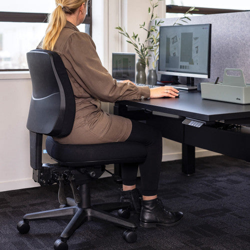 Buro Roma 3 Lever Mid Back With Seat Slide Without Arms Red