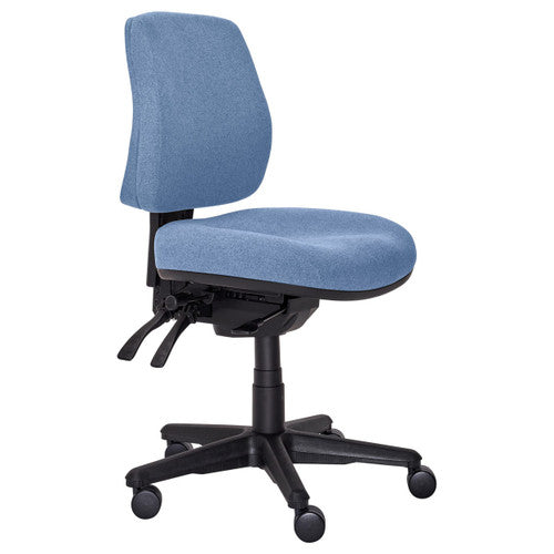 Buro Roma 3 Lever Mid Back With Seat Slide Without Arms Safetex Cobalt