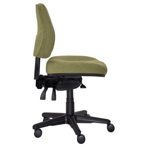 Buro Roma 3 Lever Mid Back With Seat Slide Without Arms Safetex Olive