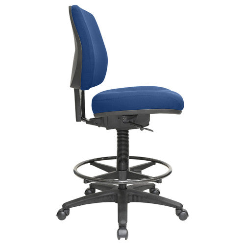 Buro Roma Drafting Chair 1 Lever Mid Back Navy