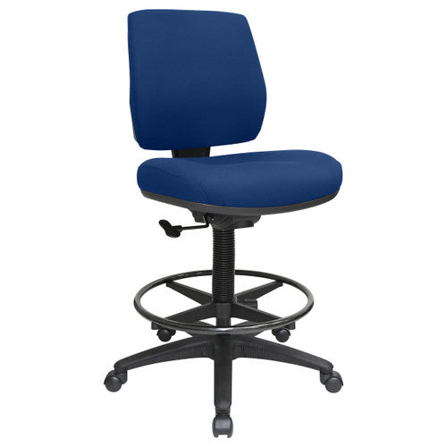 Buro Roma Drafting Chair 1 Lever Mid Back Navy