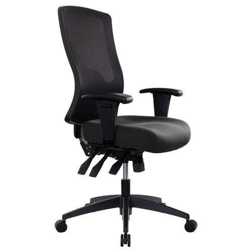 Buro Tidal Mesh High Back Chair With Arms Black