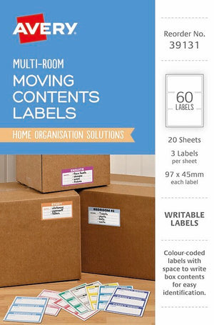 Avery Moving Contents Box Labels 60 Pack