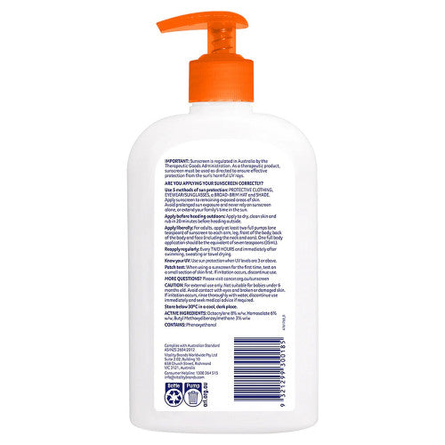 Cancer Council SPF50 Everyday Value Sunscreen Pump 500ml Pack of 12
