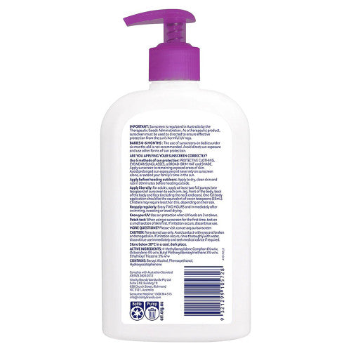 Cancer Council SPF50+ Kids Sunscreen Pump 500ml Pack of 12