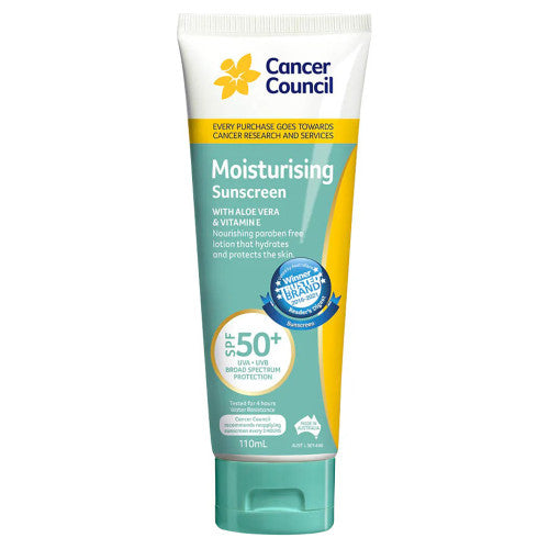 Cancer Council SPF50+ Moisturising Sunscreen Tube 110ml Pack of 24