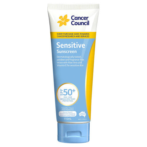 Cancer Council SPF50+ Sensitive Sunscreen Tube 110ml Pack of 24