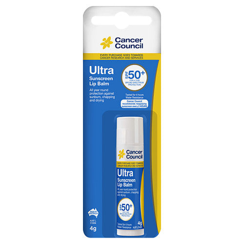 Cancer Council SPF50+ Ultra Lip Balm 4g Pack of 48