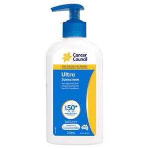 Cancer Council SPF50+ Ultra Sunscreen Pump 200ml Pack of 24