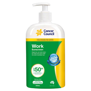 Cancer Council SPF50+ Work Sunscreen Pump 500ml Pack of 12