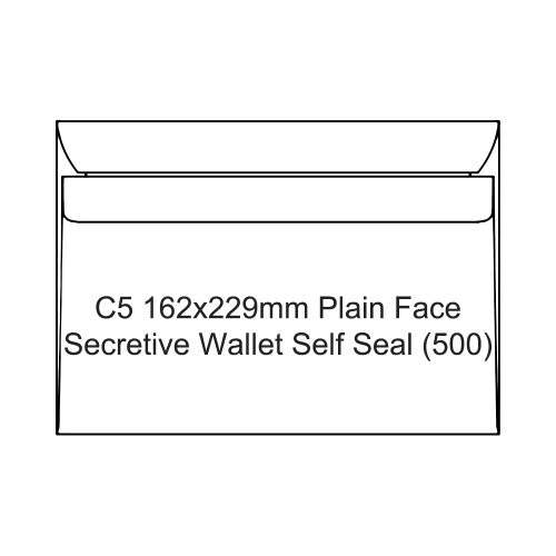 Candida C5 Envelopes Plain Face Secretive Wallet Self Seal 162 x 229mm Box of 500