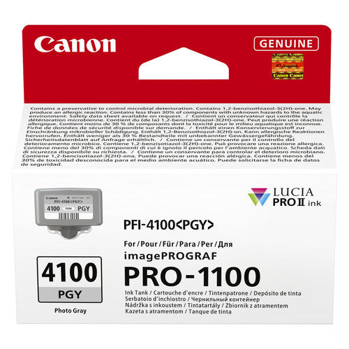 Canon PFI-4100 Ink Cartridge 80ml Photo Grey
