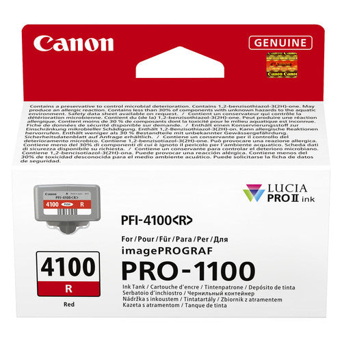 Canon PFI-4100 Ink Cartridge 80ml Red