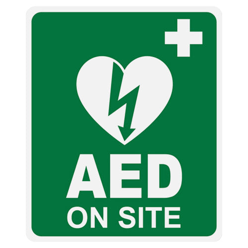 CARDIACT AED ON SITE STICKER 10 X 12CM