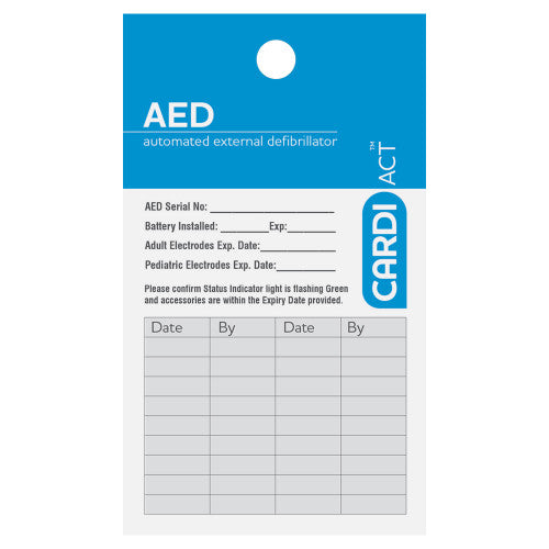 CARDIACT AED TEST TAG