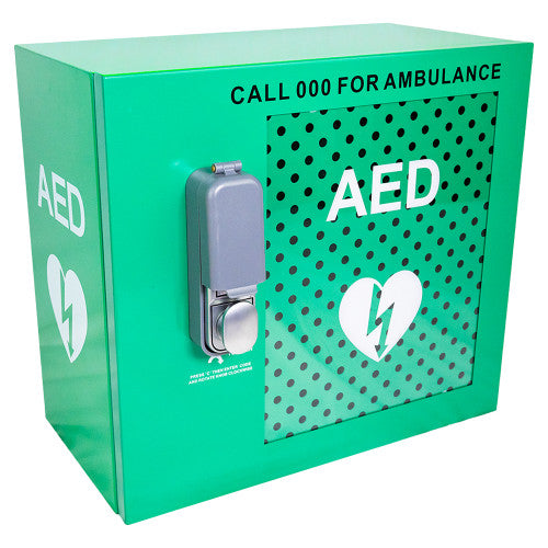 CARDIACT ALARMED OUTDOOR AED CABINET WITH LOCK 48 X 47 X 31CM