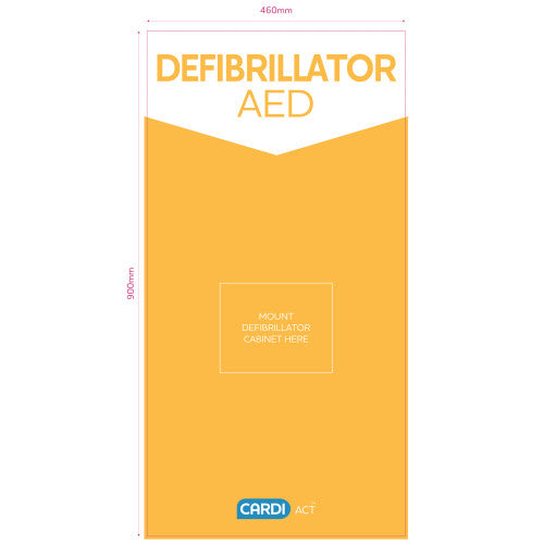 CardiAct Defibrillator Poly Sign