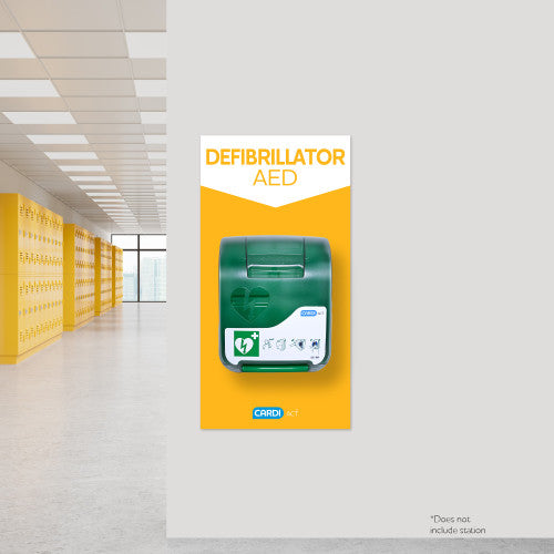 CardiAct Defibrillator Poly Sign