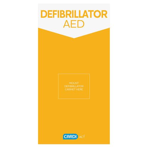 CardiAct Defibrillator Poly Sign