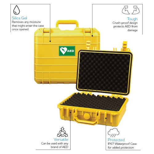 CARDIACT WATERPROOF TOUGH AED CASE 33 X 28 X 12CM