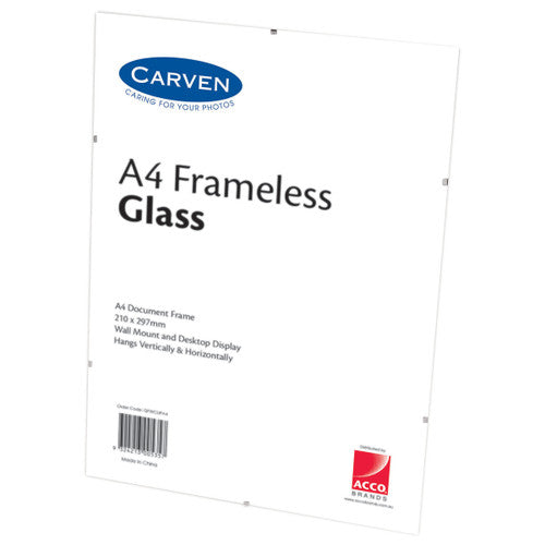 Carven Document Frame Glass Frameless A4